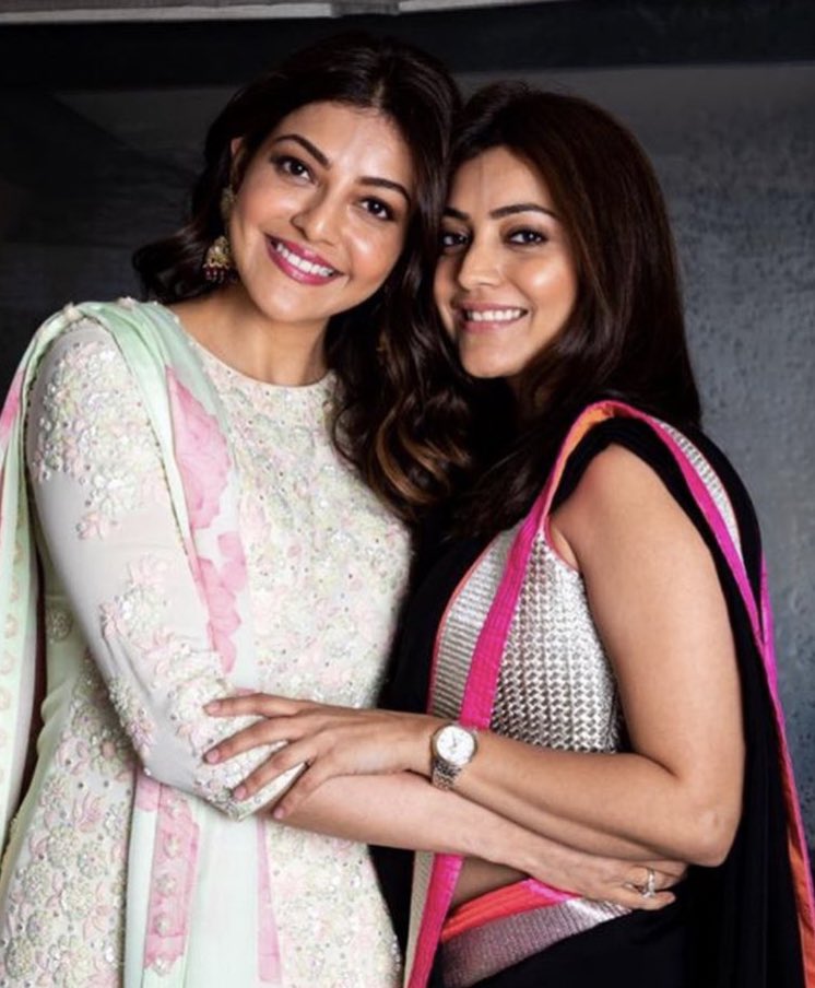 actress kajal aggarwal nisha aggarwal sweet sisters sismance photo gallery