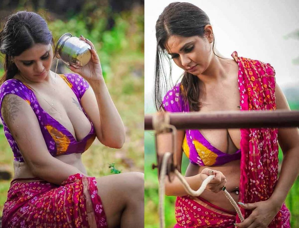 Gandi Baat actress Aabha paul Sexy hot photo collages cum memes